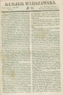 Kurjer Warszawski. 1845, № 18 (19 stycznia)