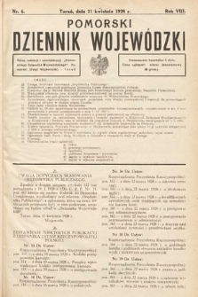Pomorski Dziennik Wojewódzki. 1928, nr 6