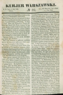 Kurjer Warszawski. 1845, № 181 (12 lipca)