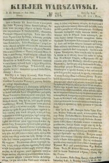 Kurjer Warszawski. 1845, № 215 (16 sierpnia)