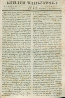 Kurjer Warszawski. 1845, № 216 (17 sierpnia)