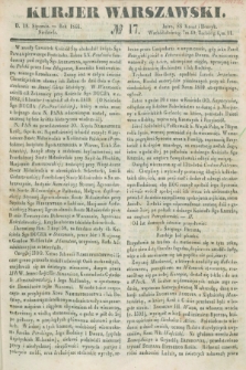 Kurjer Warszawski. 1846, № 17 (18 stycznia)