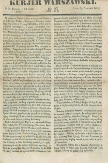 Kurjer Warszawski. 1846, № 27 (28 stycznia)