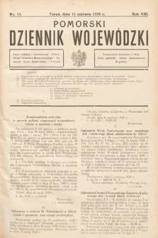 Pomorski Dziennik Wojewódzki. 1928, nr 11