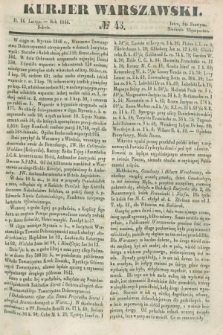 Kurjer Warszawski. 1846, № 43 (14 lutego)