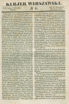Kurjer Warszawski. 1846, № 48 (19 lutego)