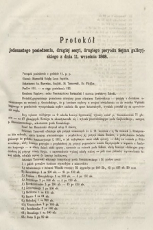 [Kadencja II, sesja II, pos. 11] Protokoły z 2. Sesyi II. Peryodu Sejmu Krajowego Królestwa Galicyi i Lodomeryi wraz z Wielkiem Księstwem Krakowskiem z roku 1868. Protokół 11