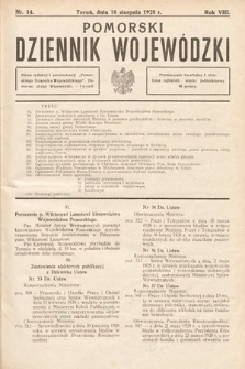 Pomorski Dziennik Wojewódzki. 1928, nr 14