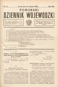 Pomorski Dziennik Wojewódzki. 1928, nr 15