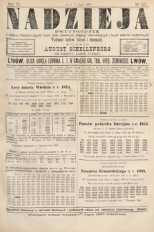 Nadzieja : dwutygodnik z wykazem bieżących ciągnień losów, listów zastawnych, obligacyj indemnizacyjnych innych papierów wartościowych : wiadomości bankowe, kolejowe, ekonomiczne. 1890, nr 115