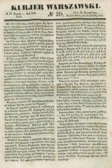 Kurjer Warszawski. 1846, № 218 (19 sierpnia)