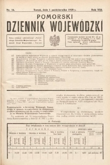 Pomorski Dziennik Wojewódzki. 1928, nr 16
