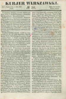 Kurjer Warszawski. 1846, № 261 (2 października)