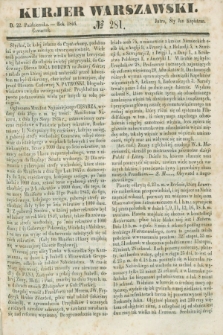 Kurjer Warszawski. 1846, № 281 (22 października)