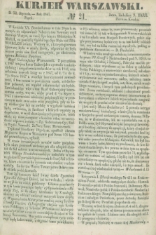 Kurjer Warszawski. 1847, № 21 (22 stycznia)