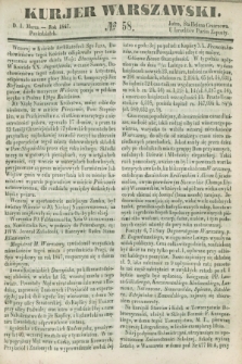 Kurjer Warszawski. 1847, № 58 (1 marca)