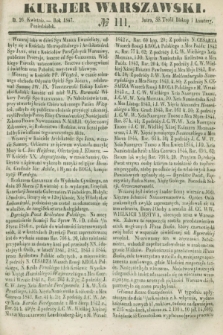 Kurjer Warszawski. 1847, № 111 (26 kwietnia)