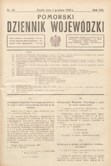 Pomorski Dziennik Wojewódzki. 1928, nr 22