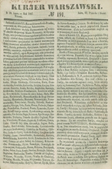 Kurjer Warszawski. 1847, № 191 (20 lipca)