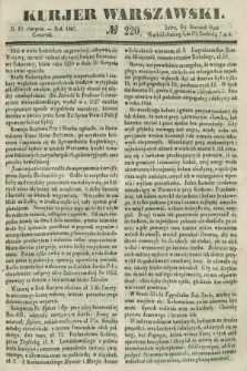 Kurjer Warszawski. 1847, № 220 (19 sierpnia)