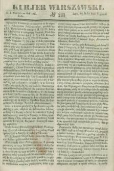 Kurjer Warszawski. 1847, № 233 (1 września)