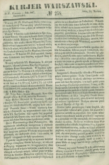 Kurjer Warszawski. 1847, № 258 (27 września)