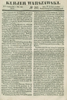 Kurjer Warszawski. 1847, № 263 (2 października)