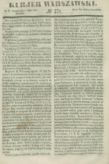 Kurjer Warszawski. 1847, № 278 (17 października)