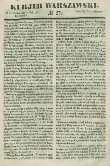 Kurjer Warszawski. 1847, № 279 (18 października)