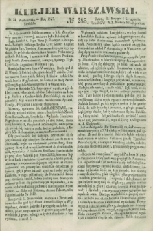 Kurjer Warszawski. 1847, № 285 (24 października)