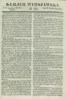 Kurjer Warszawski. 1847, № 316 (25 listopada)