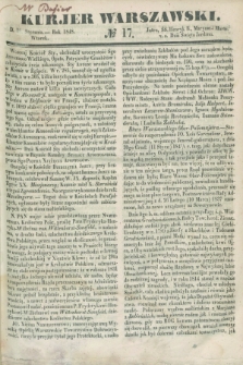 Kurjer Warszawski. 1848, № 17 (18 stycznia)