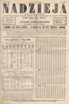 Nadzieja : dwutygodnik z wykazem bieżących ciągnień losów, listów zastawnych, obligacyj indemnizacyjnych innych papierów wartościowych : wiadomości bankowe, kolejowe, ekonomiczne. 1891, nr 131