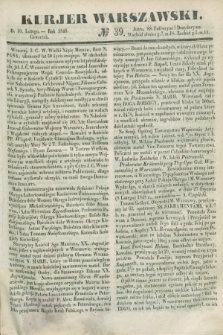 Kurjer Warszawski. 1848, № 39 (10 lutego)