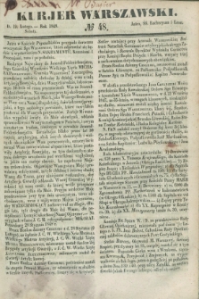 Kurjer Warszawski. 1848, № 48 (19 lutego)