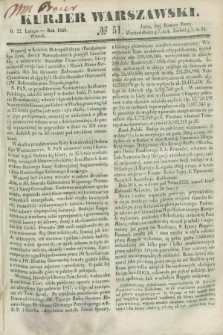 Kurjer Warszawski. 1848, № 51 (22 lutego)