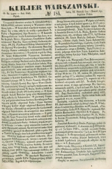 Kurjer Warszawski. 1848, № 184 (14 lipca)