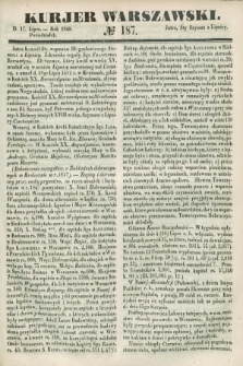 Kurjer Warszawski. 1848, № 187 (17 lipca)
