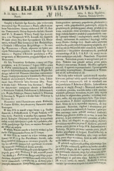 Kurjer Warszawski. 1848, № 191 (21 lipca)
