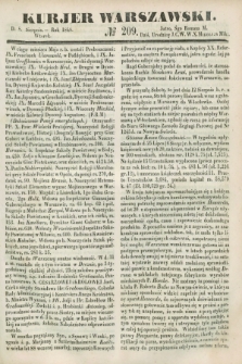 Kurjer Warszawski. 1848, № 209 (8 sierpnia)