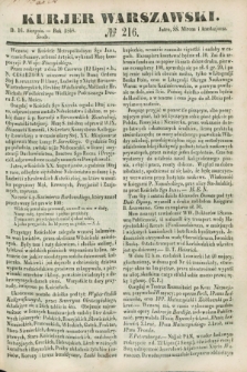 Kurjer Warszawski. 1848, № 216 (16 sierpnia)