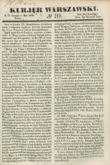 Kurjer Warszawski. 1848, № 219 (19 sierpnia)