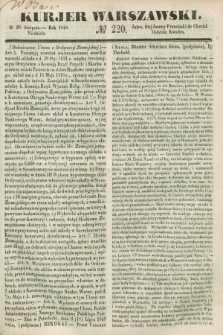 Kurjer Warszawski. 1848, № 220 (20 sierpnia)