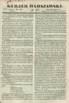 Kurjer Warszawski. 1848, № 227 (27 sierpnia) + dod.