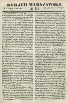 Kurjer Warszawski. 1848, № 232 (1 września)