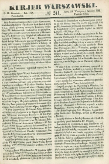 Kurjer Warszawski. 1848, № 241 (11 września)
