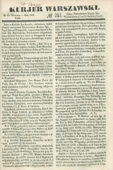 Kurjer Warszawski. 1848, № 243 (13 września)