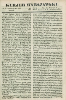 Kurjer Warszawski. 1848, № 251 (21 września)