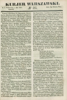 Kurjer Warszawski. 1848, № 265 (5 października)