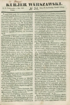 Kurjer Warszawski. 1848, № 281 (21 października)